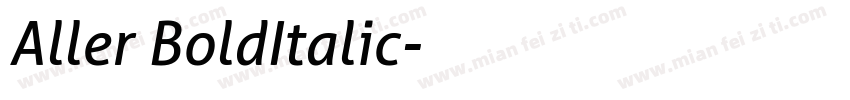 Aller BoldItalic字体转换